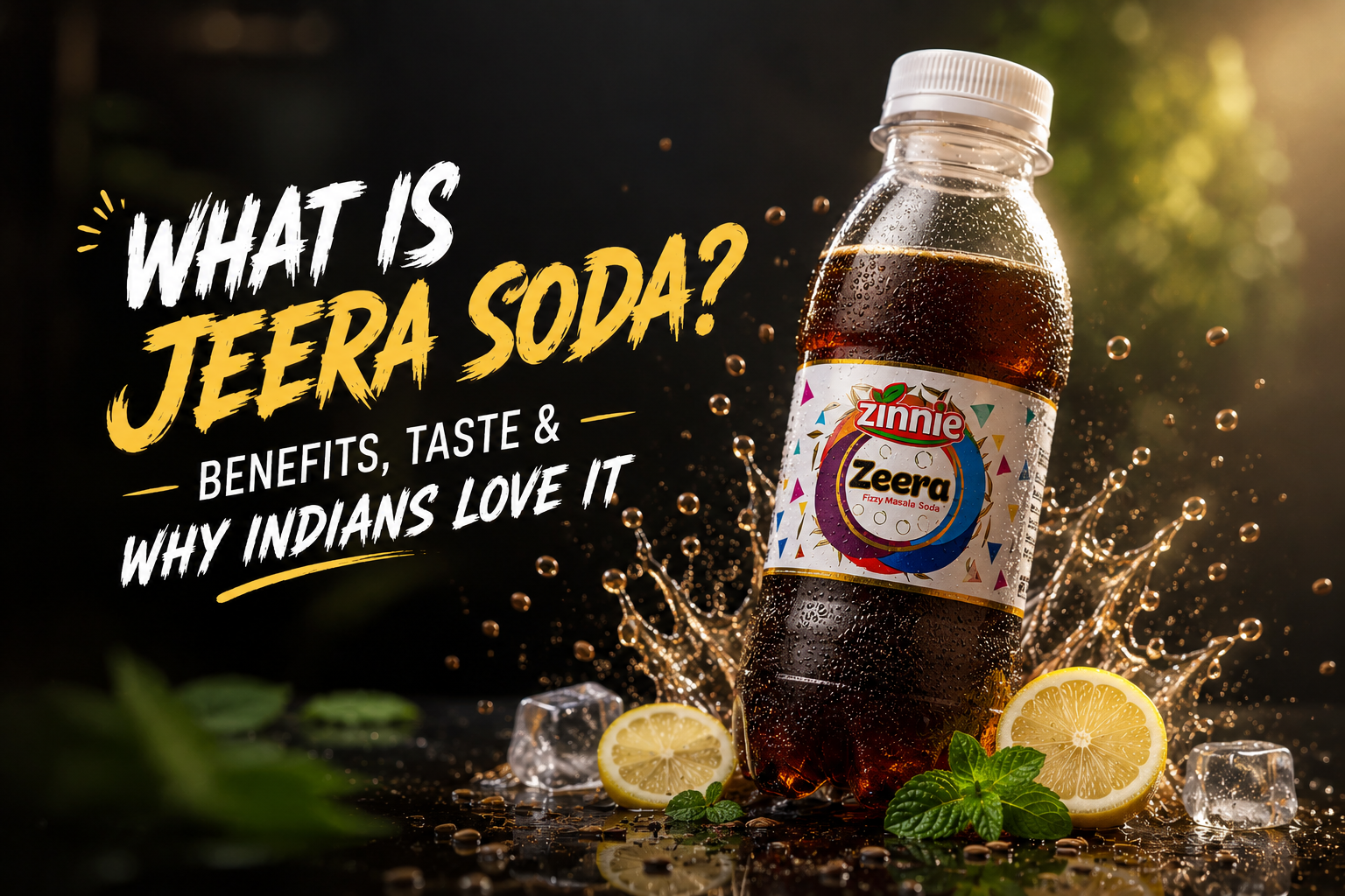 jeera soda refreshing Indian masala drink with spices and fizz